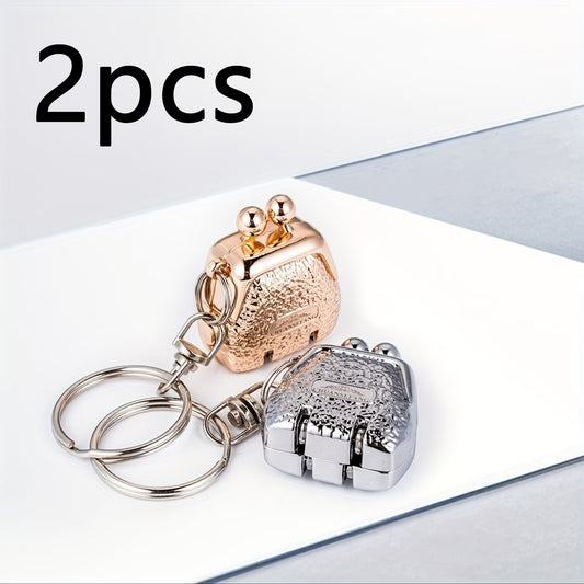 2Pcs Mini Bag-Shaped Folding Nail Clippers