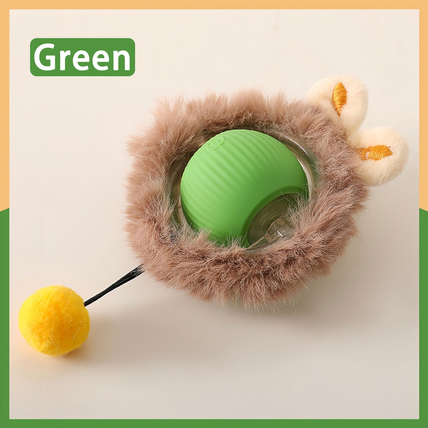Plush Style 3-Speed Adjustment Pet Toy Ball - Self-Playing Entertainment Device for Dogs & Cats