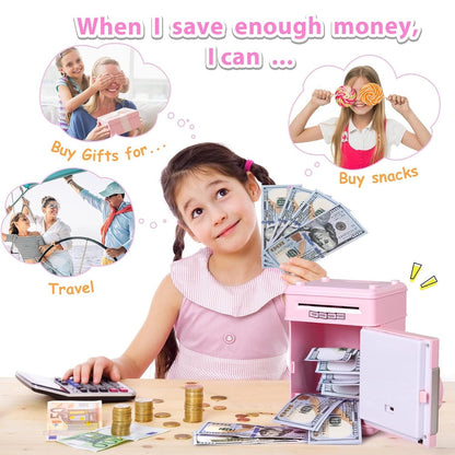 Electronic Piggy Bank ATM Machine Money Safe