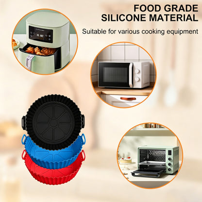 2pcs Air Fryer Silicone Liners for 3 to 5 Qt Air fryer Oven Reusable Baking Tray