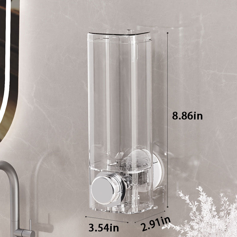 Simple Fashionable 500ML Punch-Free Wall-Mounted Suction Cup Liquid Dispenser for Bathroom Kitchen Sink
