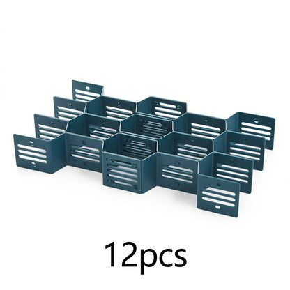 12pcs/set Adjustable Drawer Honeycomb Clapboard Plastic DIY