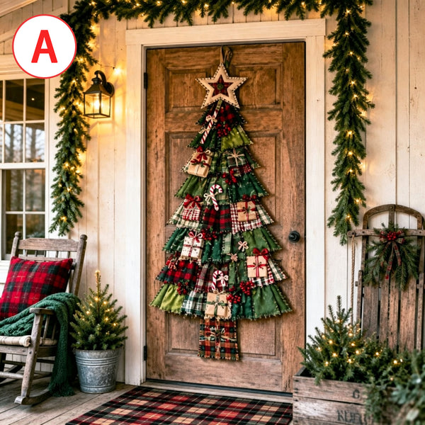 Handmade Fabric Christmas Tree Wall Decor
