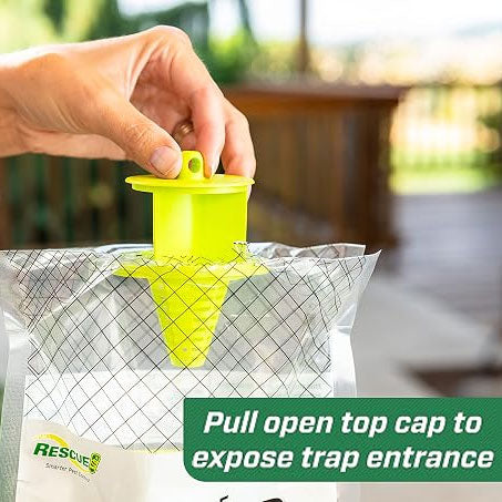 4PCS Outdoor Disposable Fly Trap – Hanging Fly Catcher with Attractant Bait