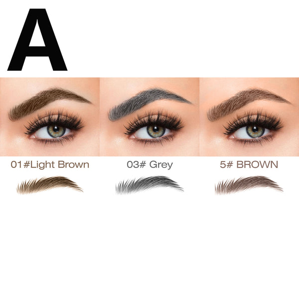3pcs Waterproof Microblading Eyebrow Pencil Set- 4 Tips for Realistic Hair Strokes