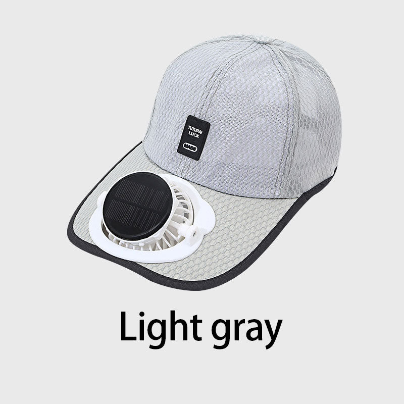 Men Women Solar Powered Fan Hat Cooling Baseball