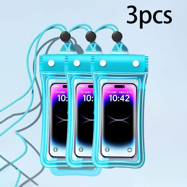 3pcs Universal Floatable IPX8 Waterproof Phone Pouch with Touchscreen - Underwater Photography, for Swimming, Rafting, Diving