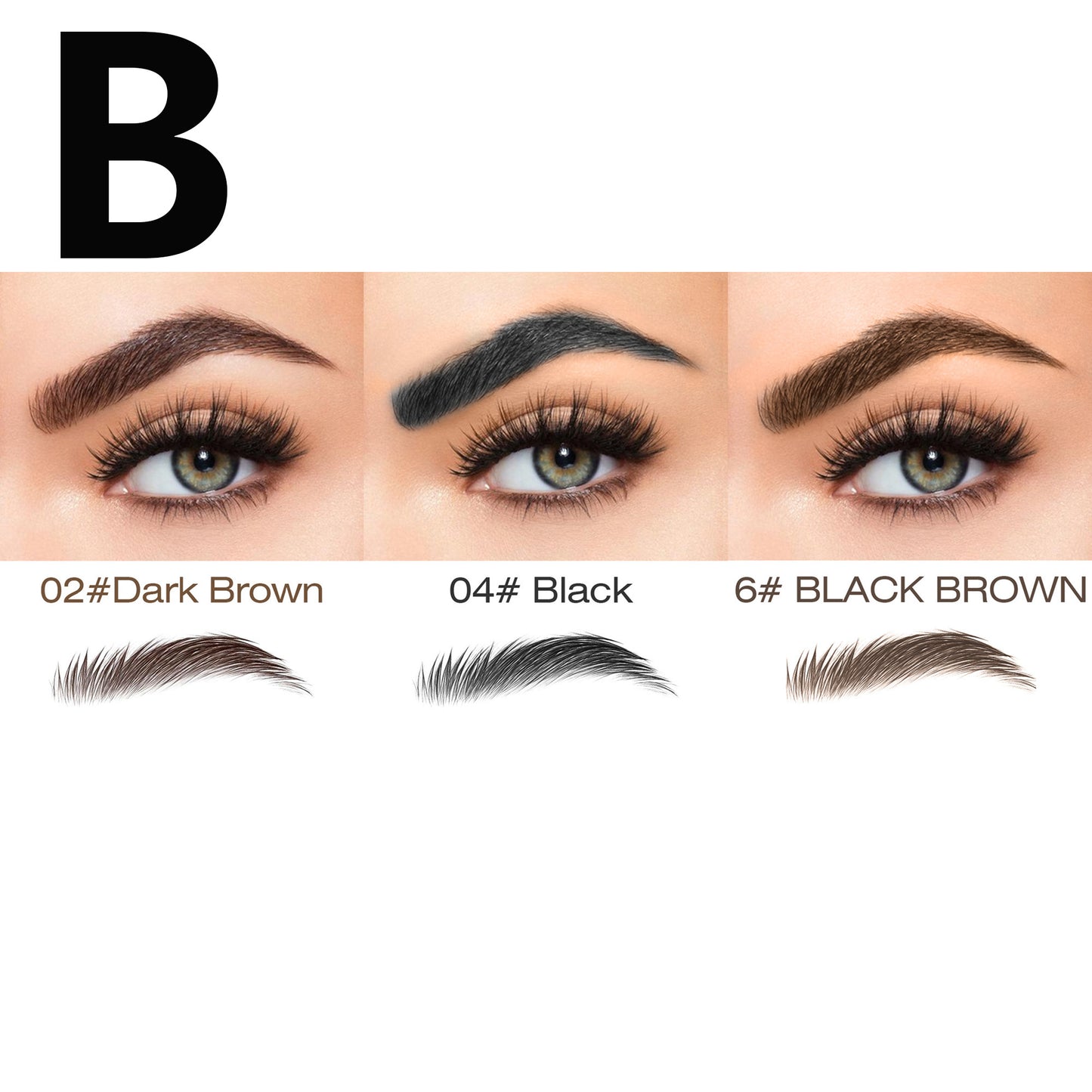 3pcs Waterproof Microblading Eyebrow Pencil Set- 4 Tips for Realistic Hair Strokes