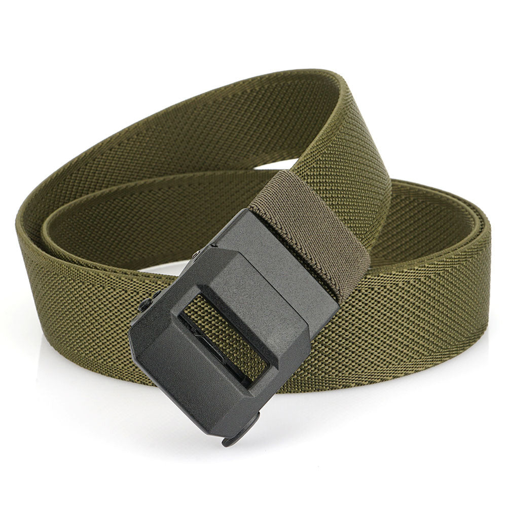 Adjustable Nylon Ratchet Belt, Woven Waist Tactical Belt with Automatic Slide Buckle