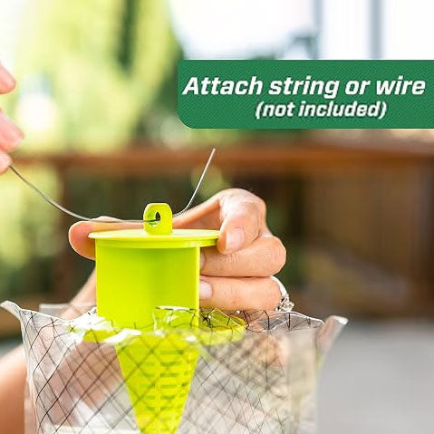 4PCS Outdoor Disposable Fly Trap – Hanging Fly Catcher with Attractant Bait