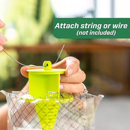 4PCS Outdoor Disposable Fly Trap – Hanging Fly Catcher with Attractant Bait