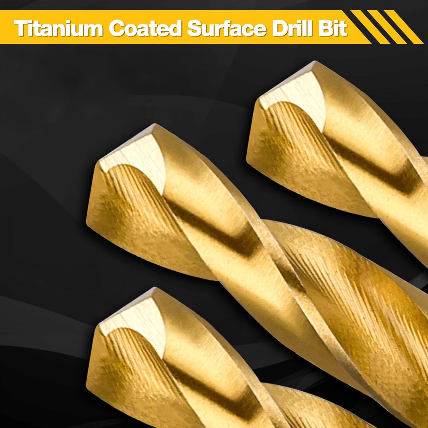 50Pcs/Set High Speed Steel HSS Titanium Coated Twist Bits 1mm 1.5mm 2mm 2.5mm 3mm