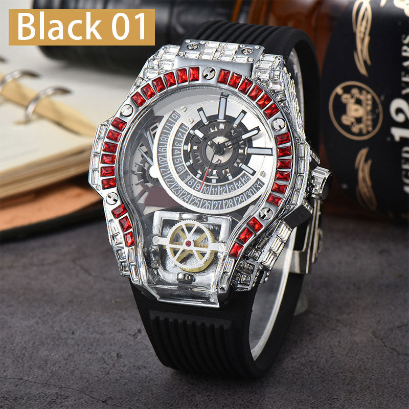 Stylish Three-Hand Sports Watch with Large Dial