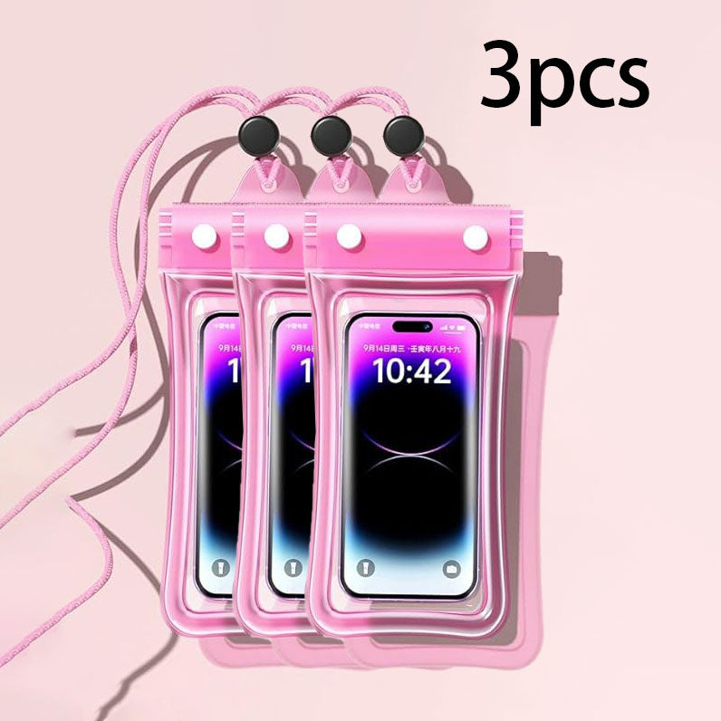 3pcs Universal Floatable IPX8 Waterproof Phone Pouch with Touchscreen - Underwater Photography, for Swimming, Rafting, Diving