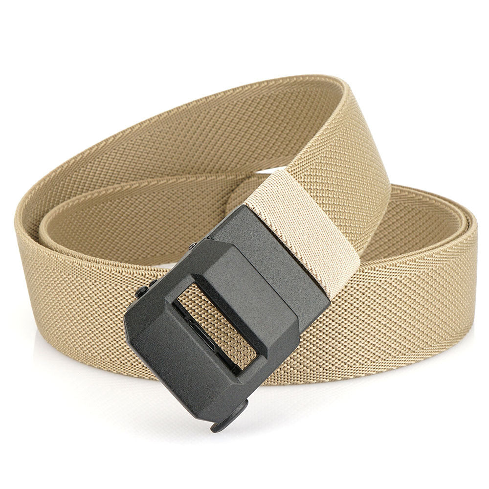 Adjustable Nylon Ratchet Belt, Woven Waist Tactical Belt with Automatic Slide Buckle