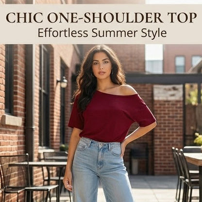 Off The Shoulder Top, Short Sleeve Basic T-shirt