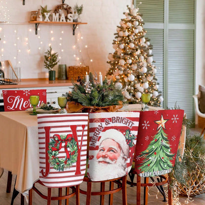 6-Piece Set of Fun Christmas Chair Covers