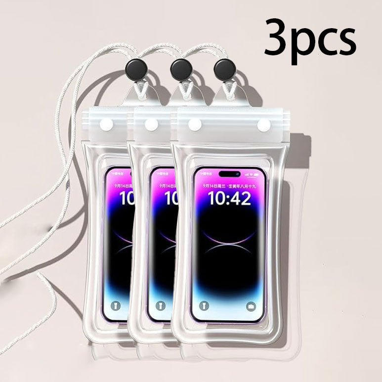 3pcs Universal Floatable IPX8 Waterproof Phone Pouch with Touchscreen - Underwater Photography, for Swimming, Rafting, Diving