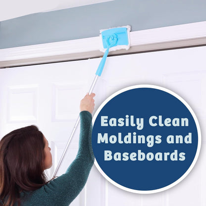 Baseboard Mop Set Lightweight Retractable Handle