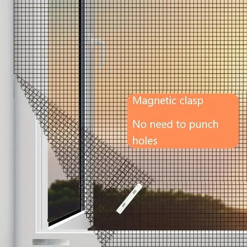 Magnetic Window Screen, No Drilling & Easy Installation