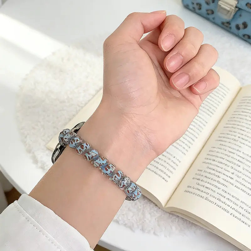 Leopard Print Phone Cord Scrunchie Watch Band