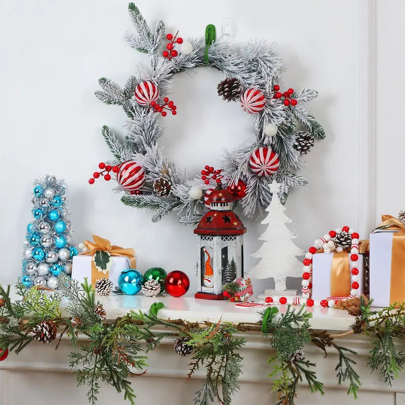 12PCS Reusable Silicone Adhesive Christmas Garland Hooks