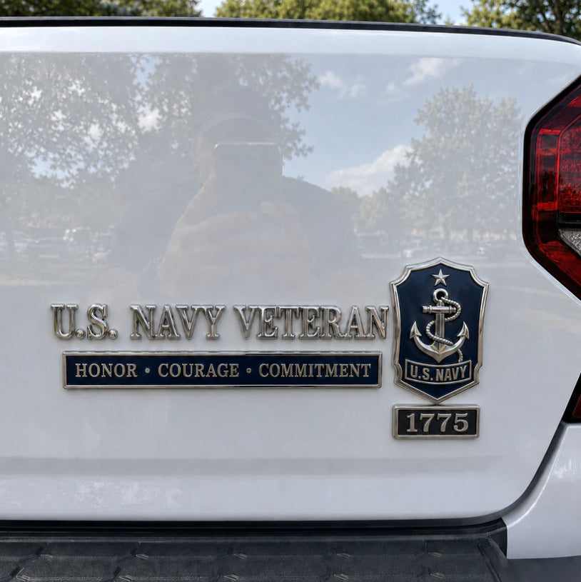 US Veterans Metal Car Emblem/Badge Series