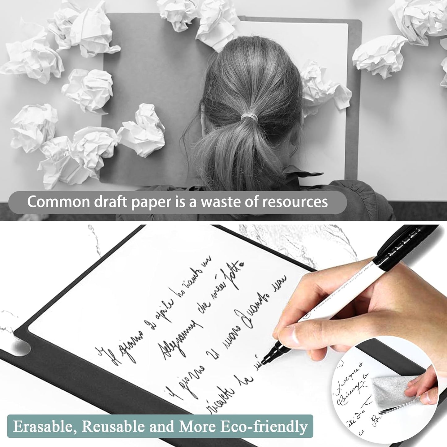 Reusable Whiteboard Notebook