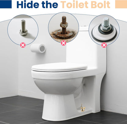 2Pcs Gold Elephant Toilet Bolt Covers