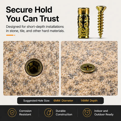 60PCS Cabinet Hardware Installation Screw and Wall Anchor Set