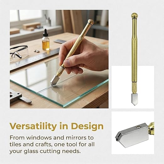 Multi-Function Diamond Glass Cutter - Manual Tile and Mirror Cutting Tool
