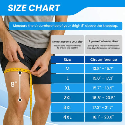 Unisex Copper-Infused Full-Leg Compression Sleeve (20-30 mmHg)