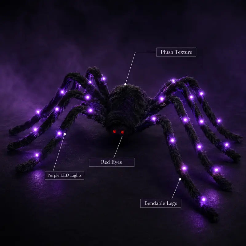 Light-up spider Halloween decoration