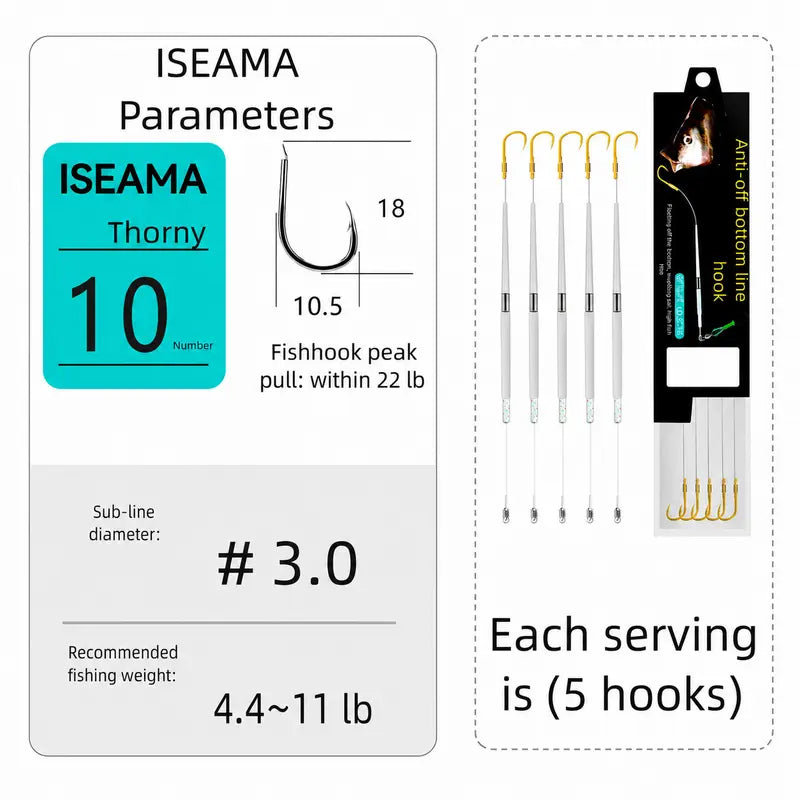 Floating-bottom fishing rig and hook set