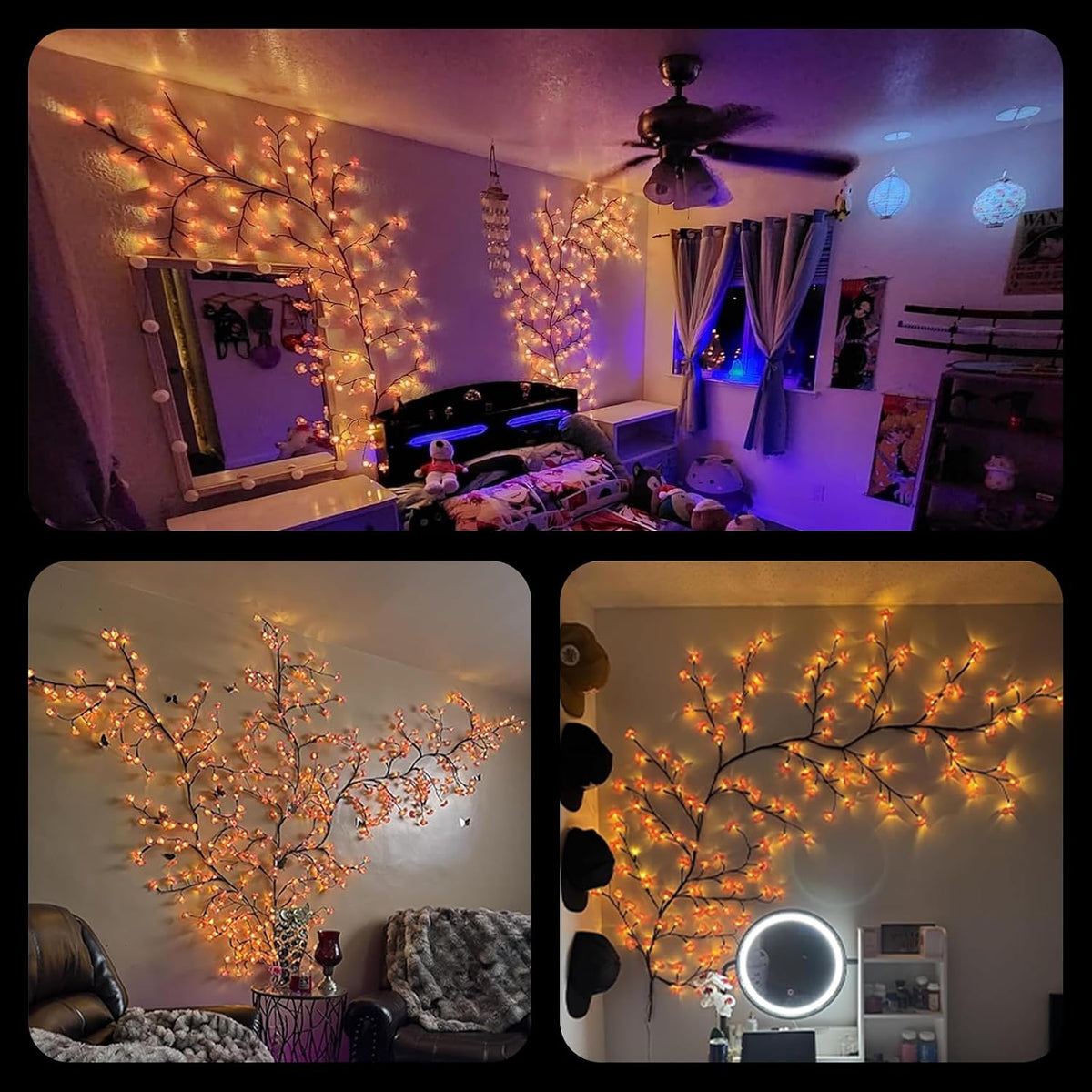 Cherry Blossom Lights for Room Decor Aesthetic