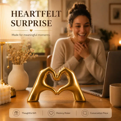Hand-sculpted heart-shaped ornament