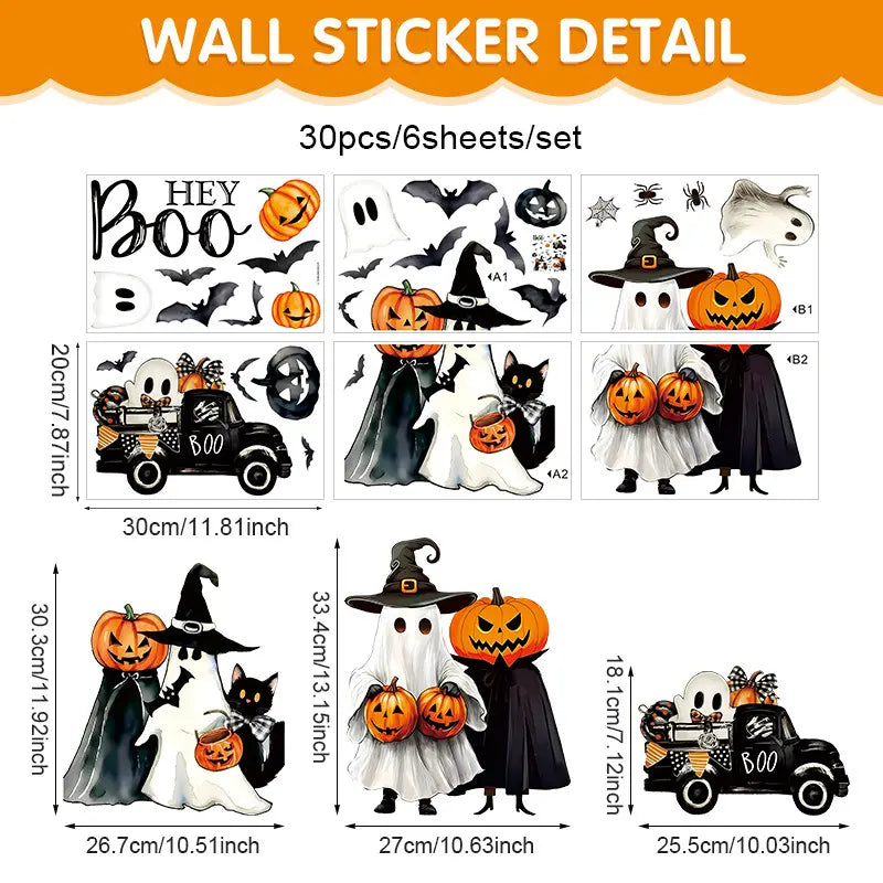 Halloween PVC Cling Decorative Stickers