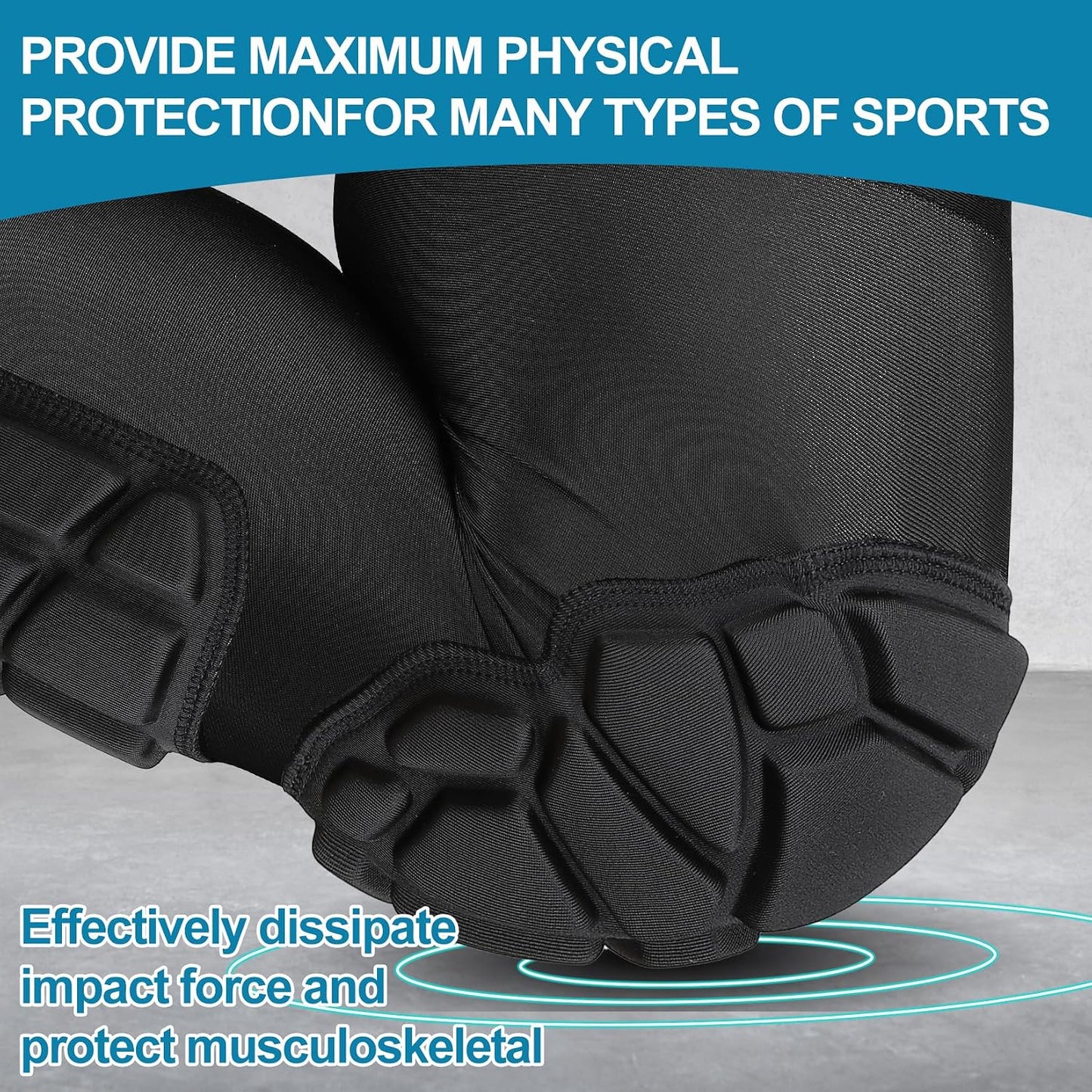 1 Pair Knee Pad with Shin Guard Pads
