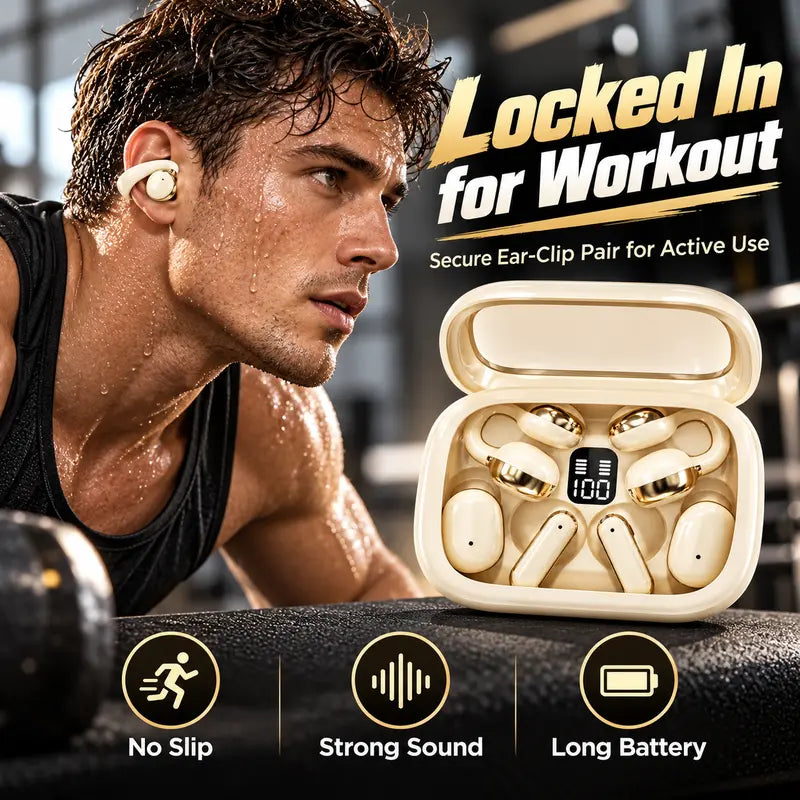 3-in-1 Bluetooth 6.0 Wireless Earbuds with Portable Charging Case