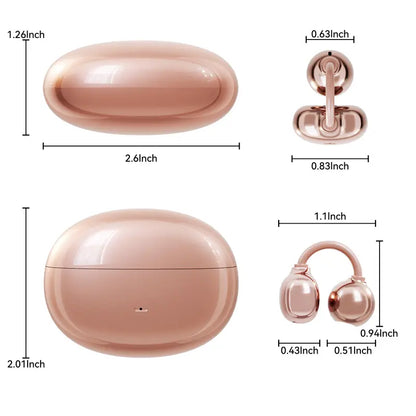 Open ear clip headphones, wireless Bluetooth 6.0 headphones