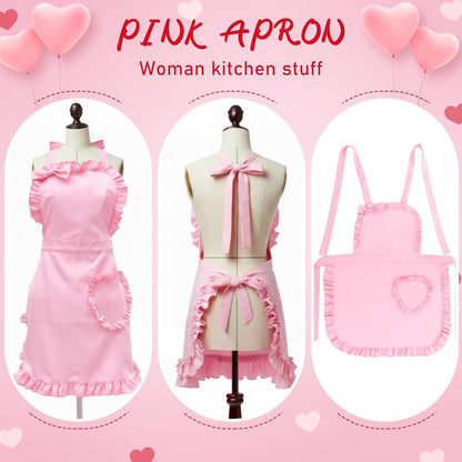 Stylish Bowknot And Roll Hem Apron