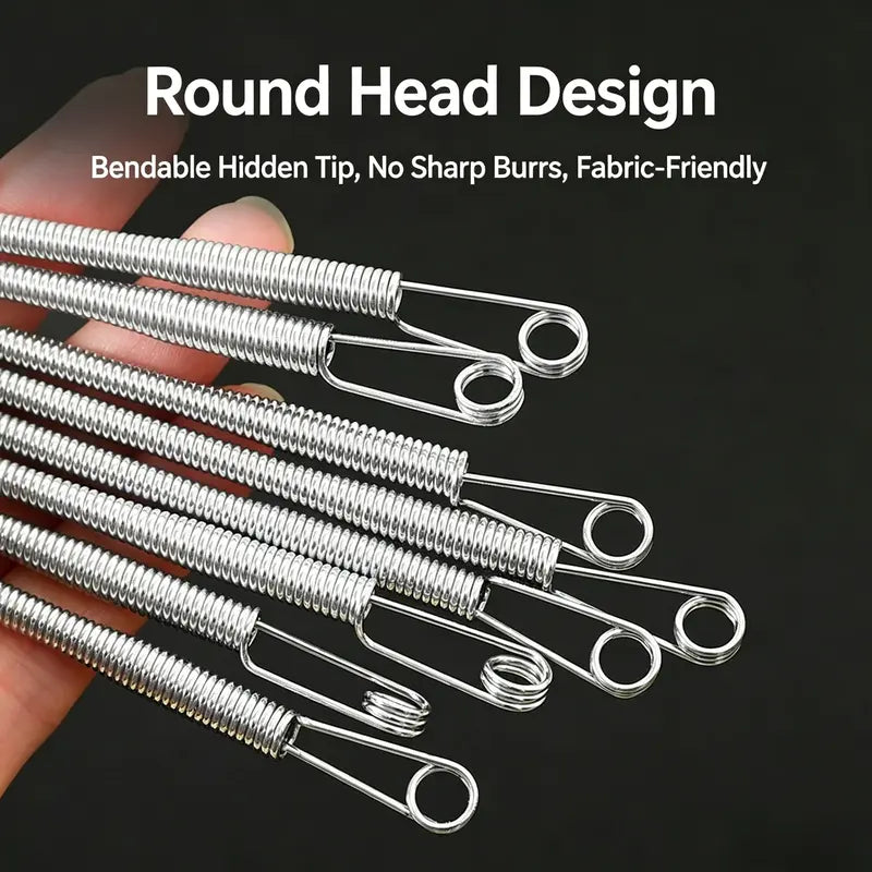 2 PCS Spring Drawstring Needle Threader
