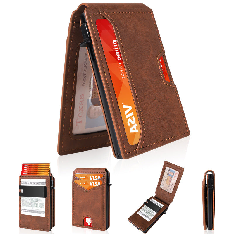 Premium Full-Grain Leather Men's Slim Wallet