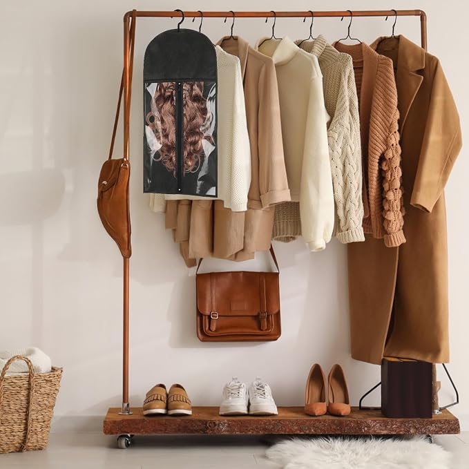 2 Pack Wig Storage Bags with Hangers