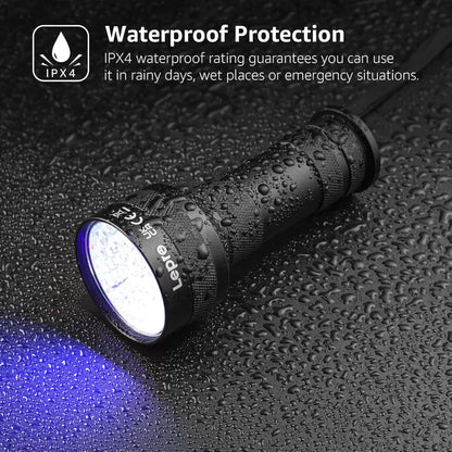 LED Aluminum Alloy Portable UV Flashlight, 395nm Scorpion ID Tool