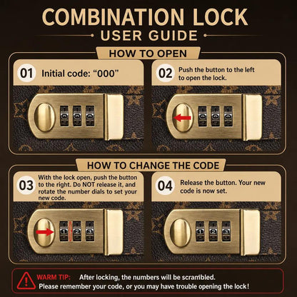 A6 Polyurethane Savings Binder with 3-Digit Resettable Password Lock