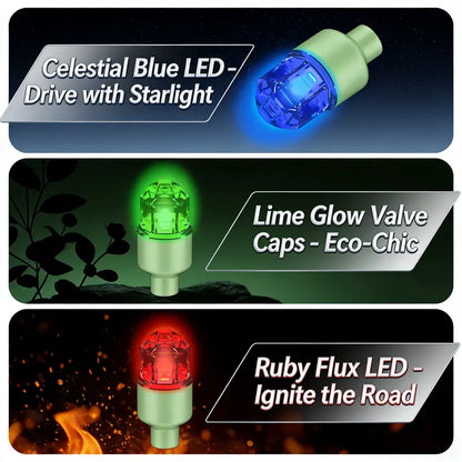 LED wheel light Waterproof Luminous Car Tire Valve Caps Vibration-Sensitive LED Tire Valve Cap-bicycle car motorcycle tire led