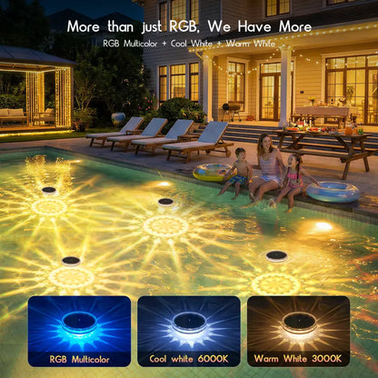Solar Floating Pool Lights, RGB Pool Lights with Remote Control