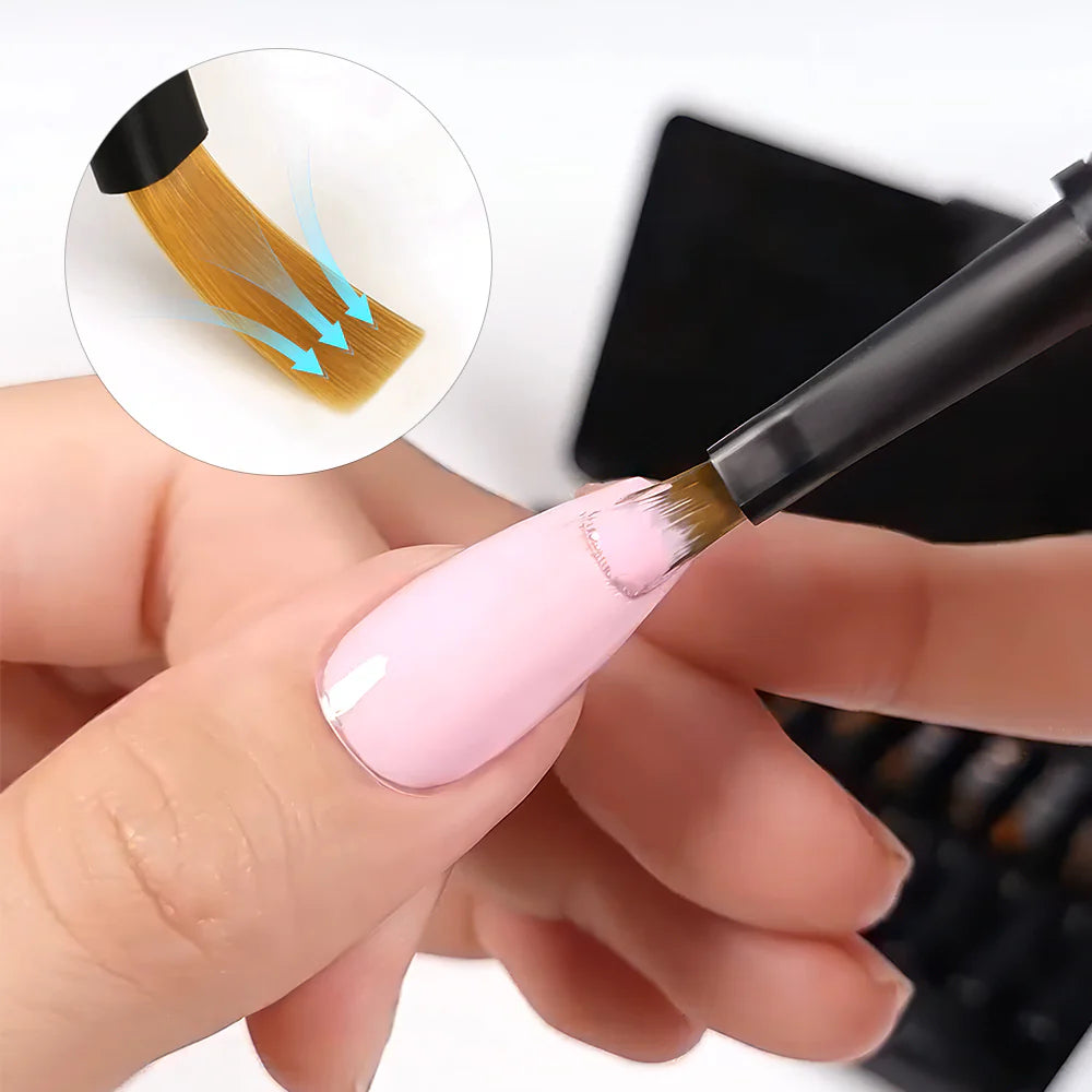 12-Piece Multifunctional Nail Art Brush Set with Storage Case