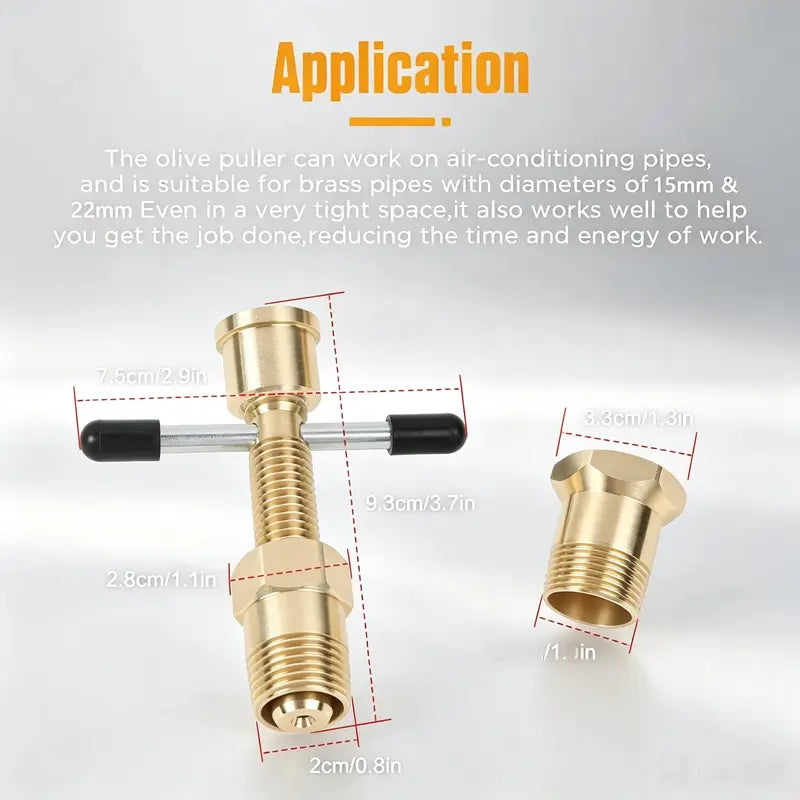 Compression Sleeve Puller Tool Kit for 1/2 & 3/4 Inches Brass NPT Pipe Fittings